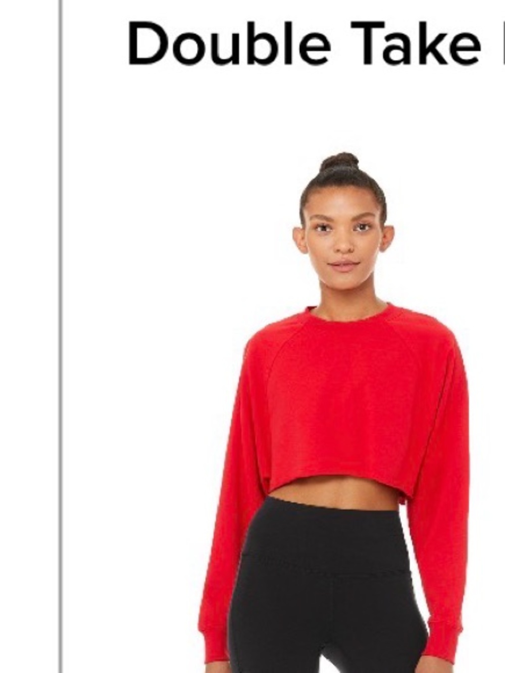 Alo Double Take Crop Sweatshirt
